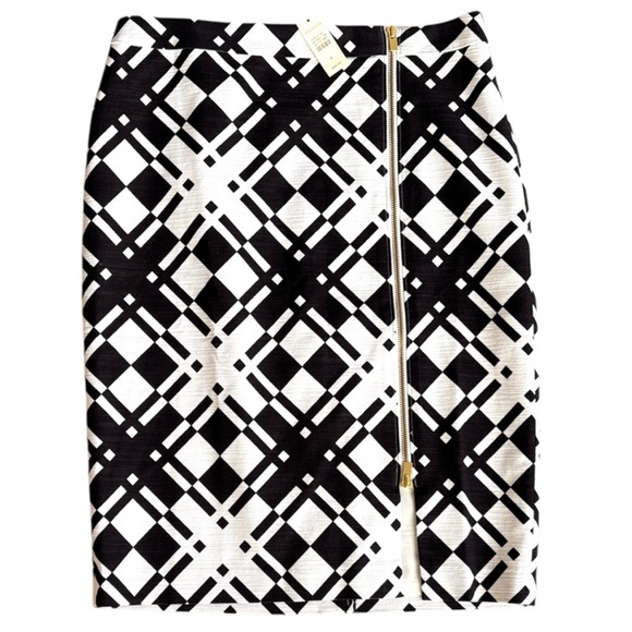 Talbots Dresses & Skirts - NWT Talbots Geometric Print Front Zip Pencil Skirt Size 8 Retail $99.00